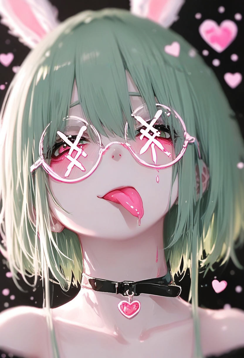 1girl,  tongue out,  tongue on Tensor.Art