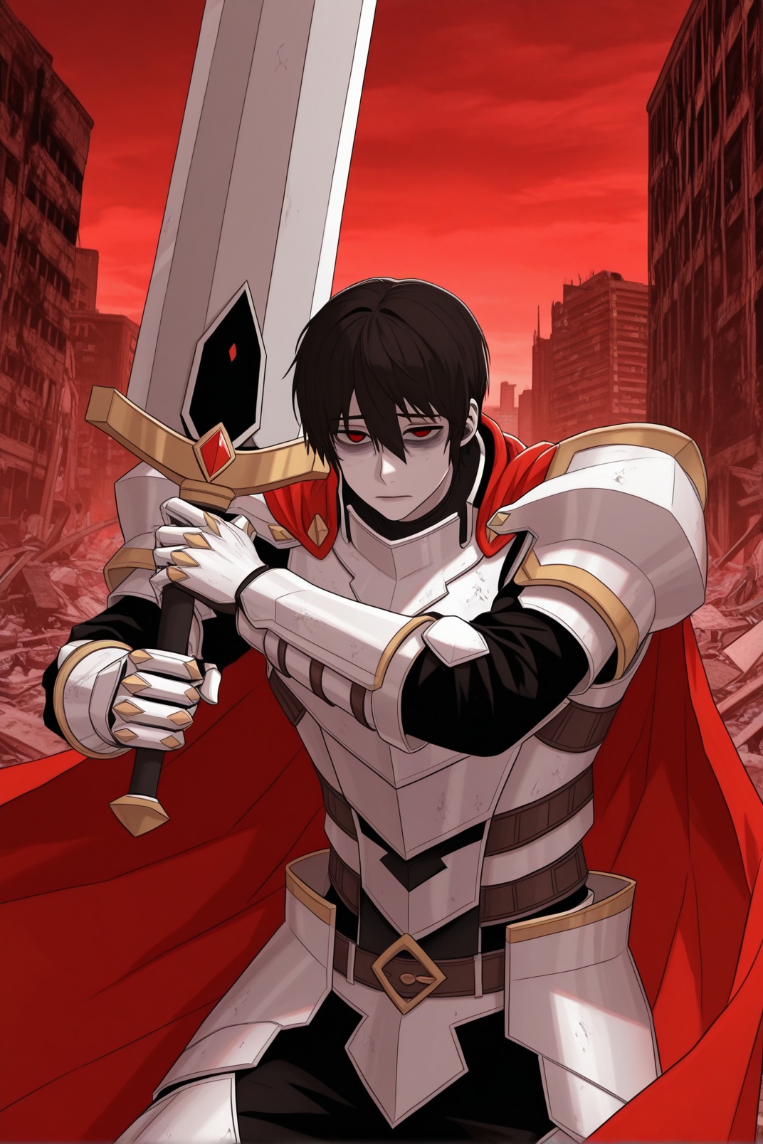 1boy,  kim minsu,  red eyes on Tensor.Art
