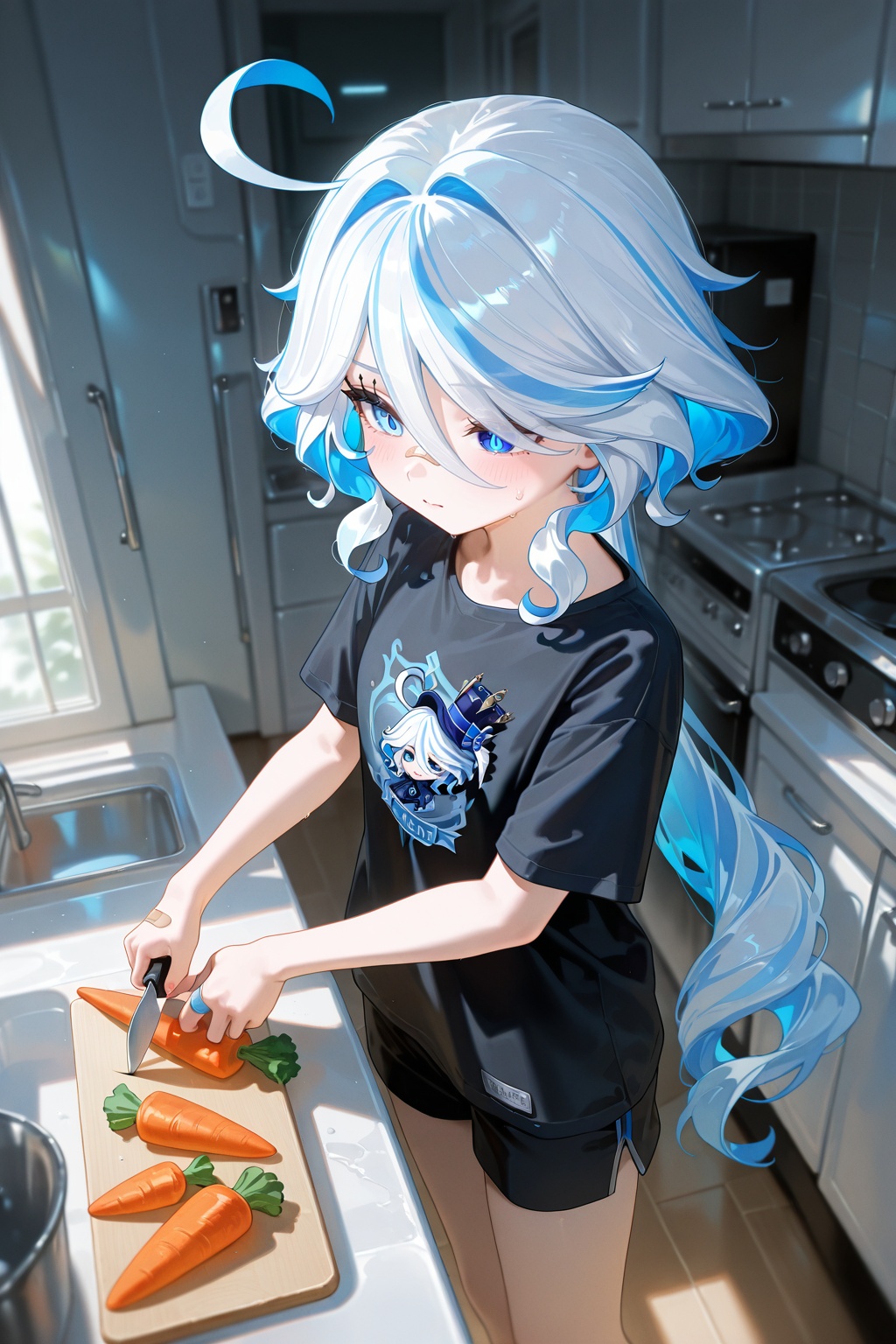 1girl,  ahoge,  bandaid on Tensor.Art