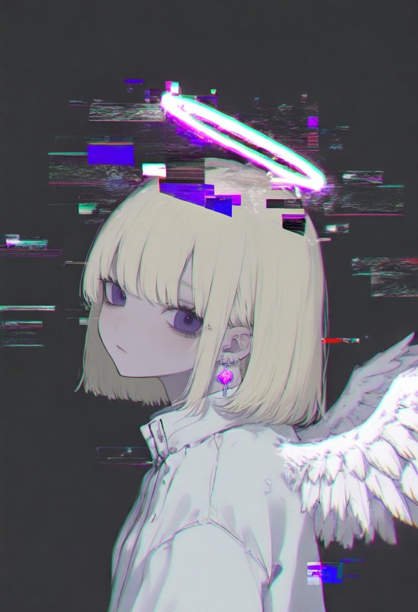 glitch,  halo,  solo on Tensor.Art
