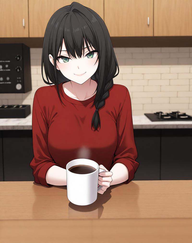 yoo_na-ri,  black hair,  medium hair on Tensor.Art