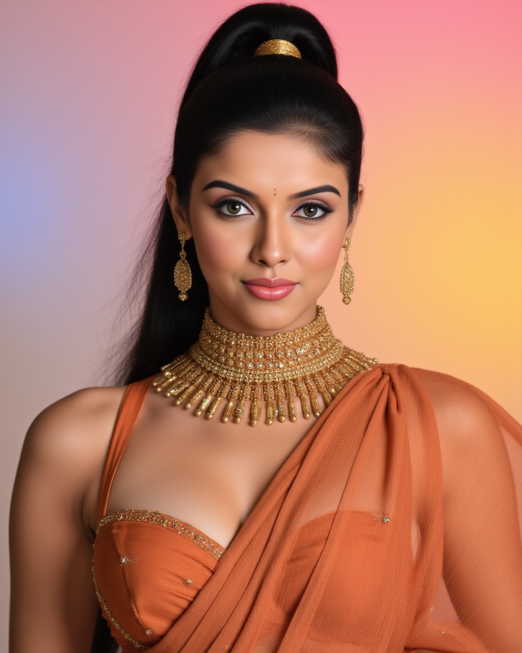 cowboy shot photo of Asin woman,  candid photo with natural colors,  pouting expression on face on Tensor.Art