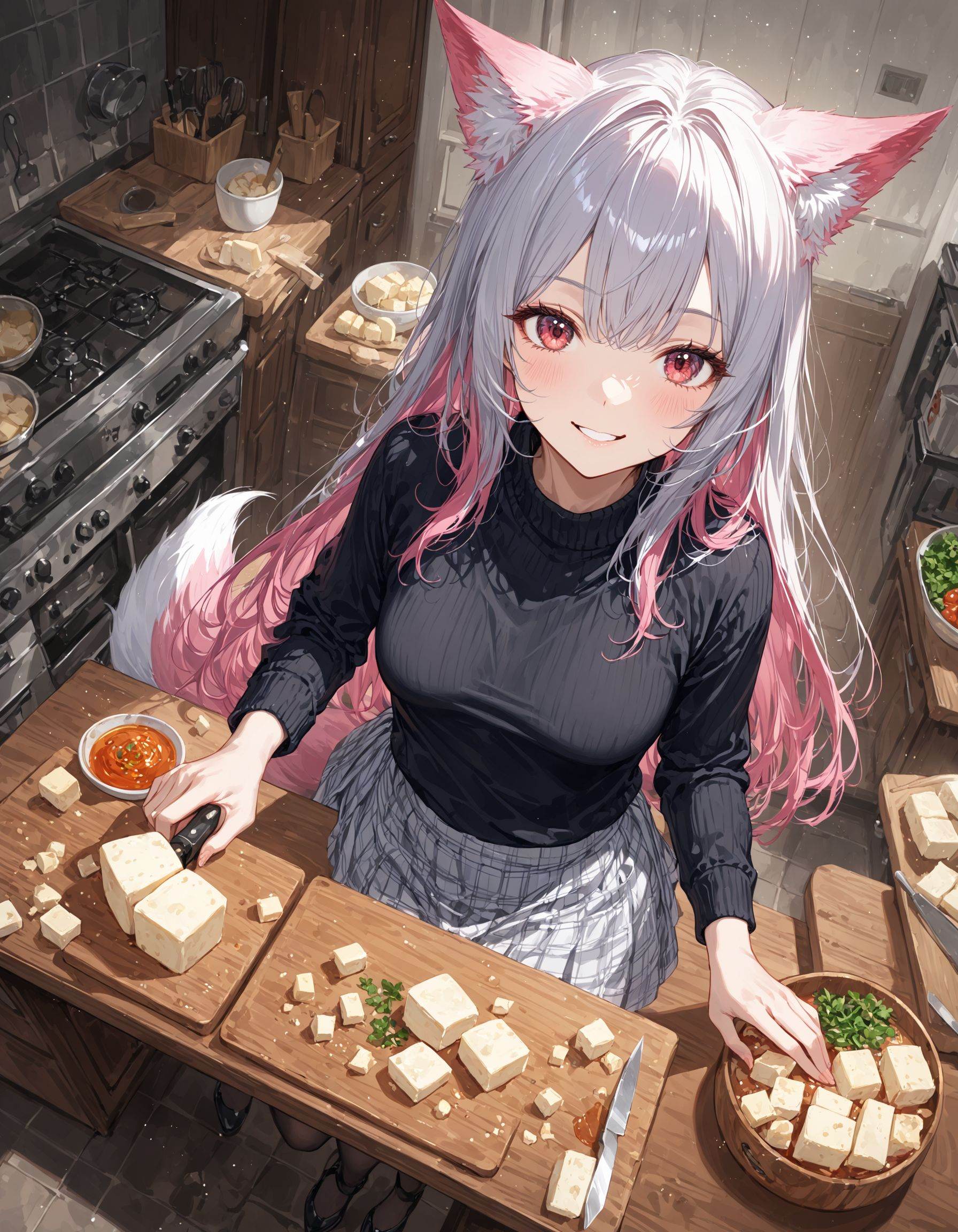 1girl,  fox girl,  fox ears on Tensor.Art