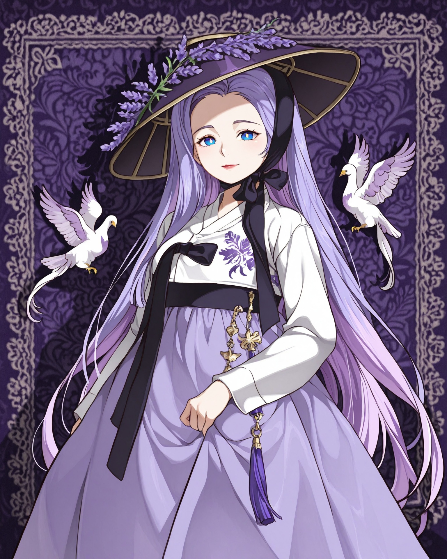 1girl,  jeonfa,  lavender on Tensor.Art