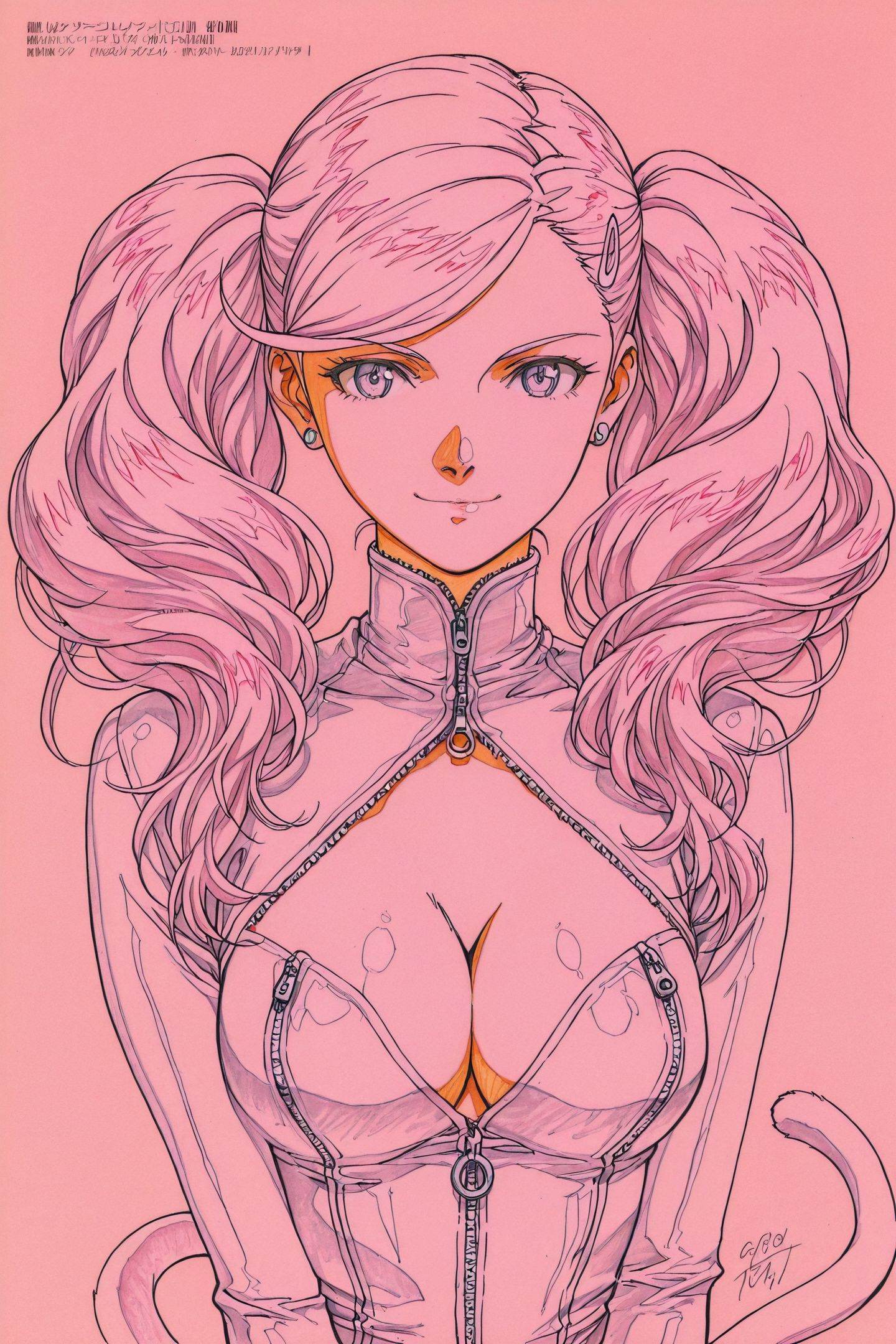 Colorful Line Art,  1girl,  takamaki anne on Tensor.Art