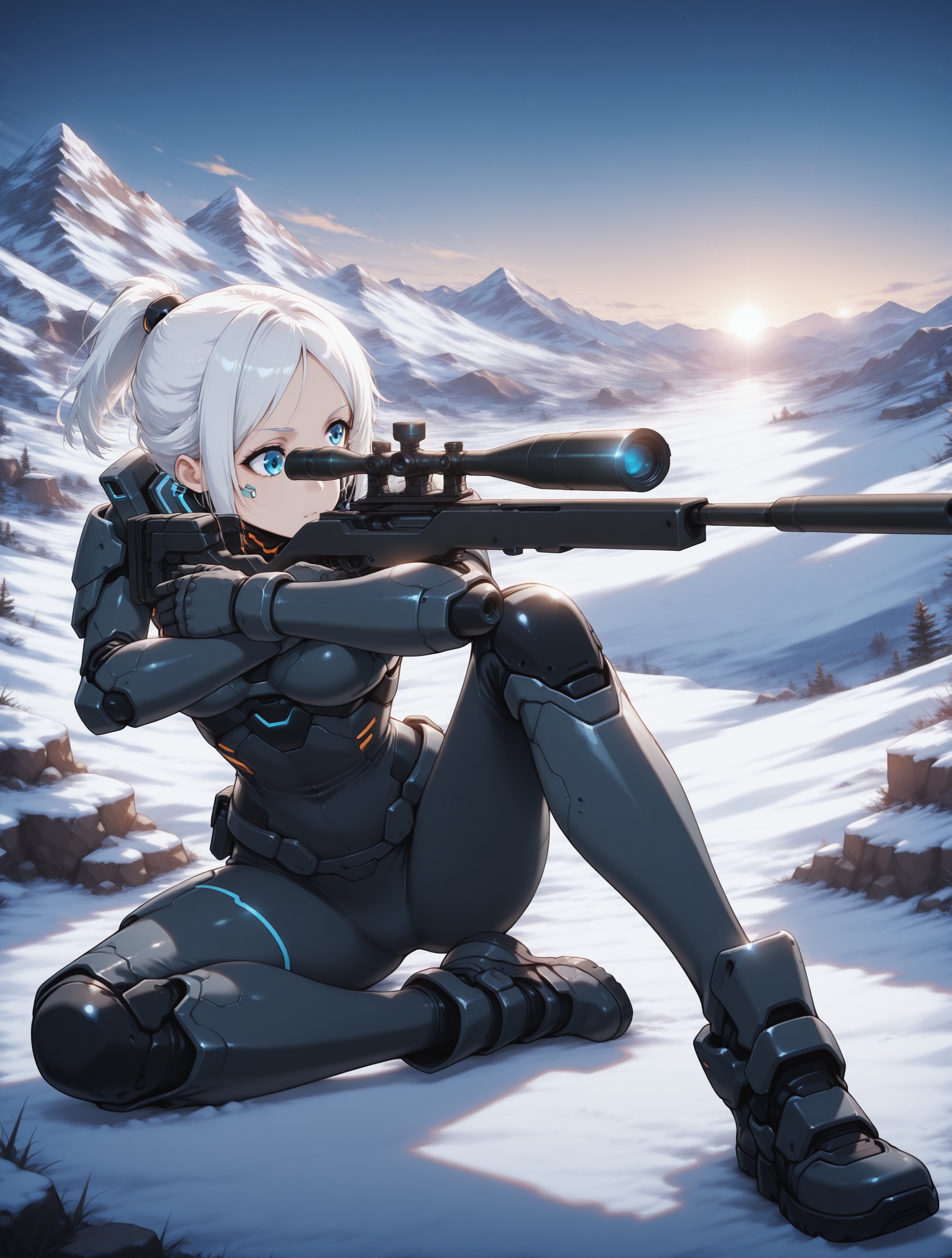 1girl,  5n1p3r_cr4dl3,  holding sniper on Tensor.Art