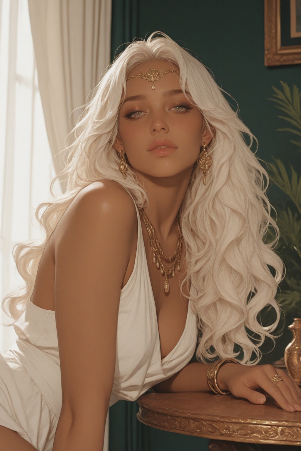 1girl,  jewelry,  solo on Tensor.Art