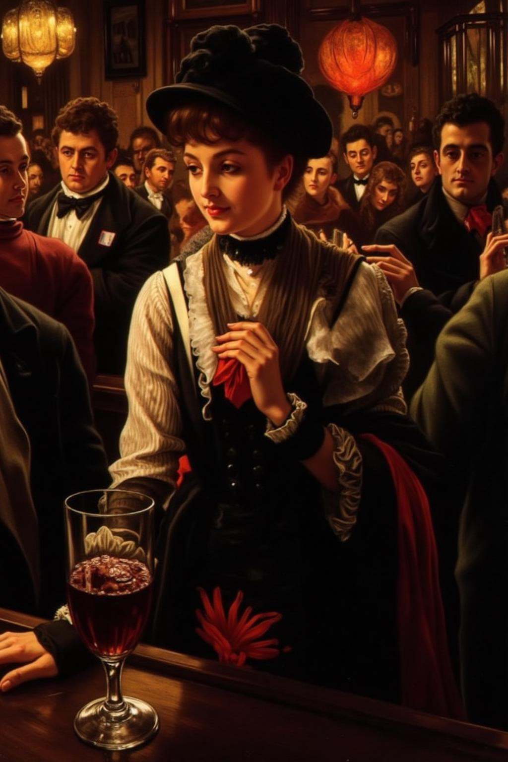 jati1 paintingThe air buzzes with the energy of a busy 19th century Victorian Tavern,  a mix of music,  conversation on Te...