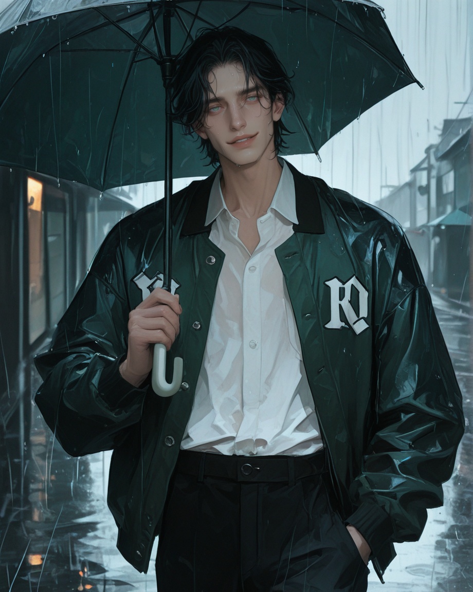 1boy,  black_hair,  black_jacket on Tensor.Art