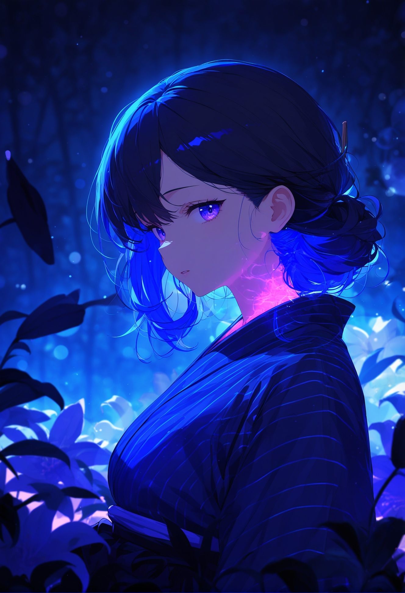1girl,  kimono,  fog on Tensor.Art