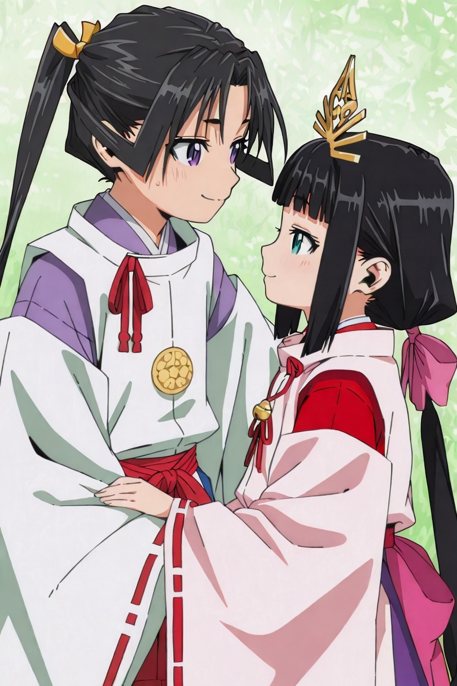wakagimi,  2girls,  yuri on Tensor.Art