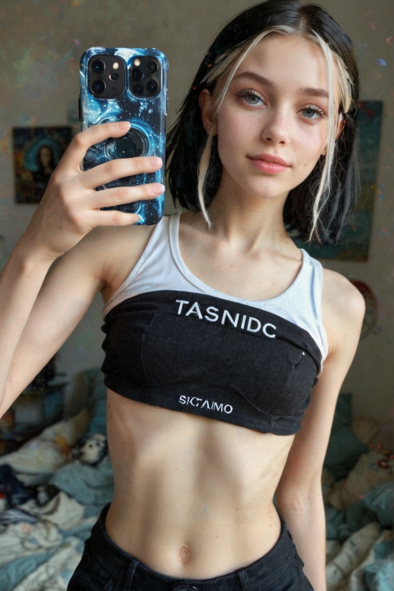 Cute Lil Asya Blogs,  petite,  photorealistic yet abstract on Tensor.Art