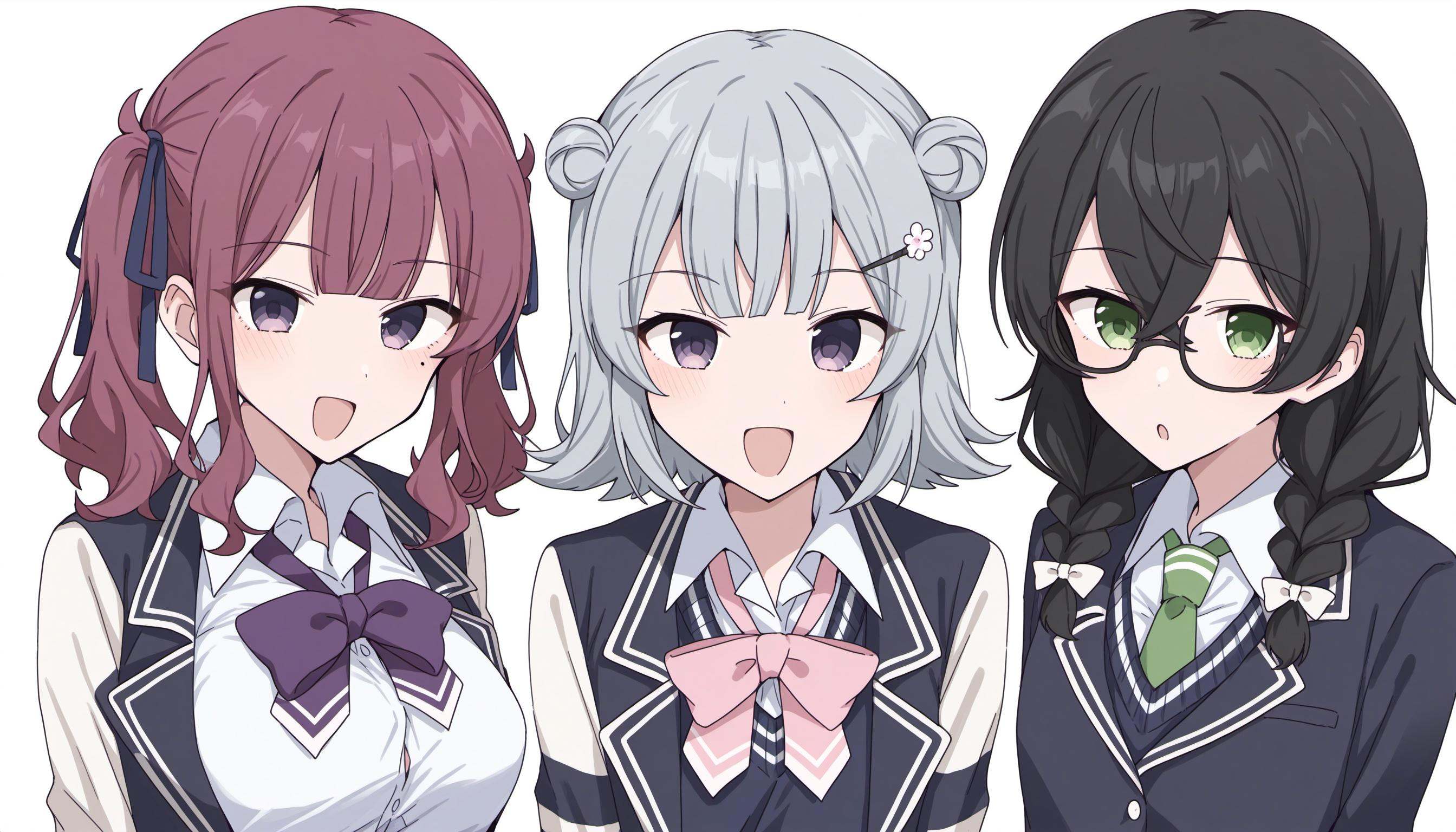 3 girls,  natsuki karin,  blazer on Tensor.Art