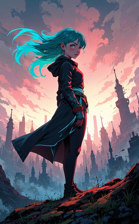 anime,  niji,  (off-center composition on Tensor.Art