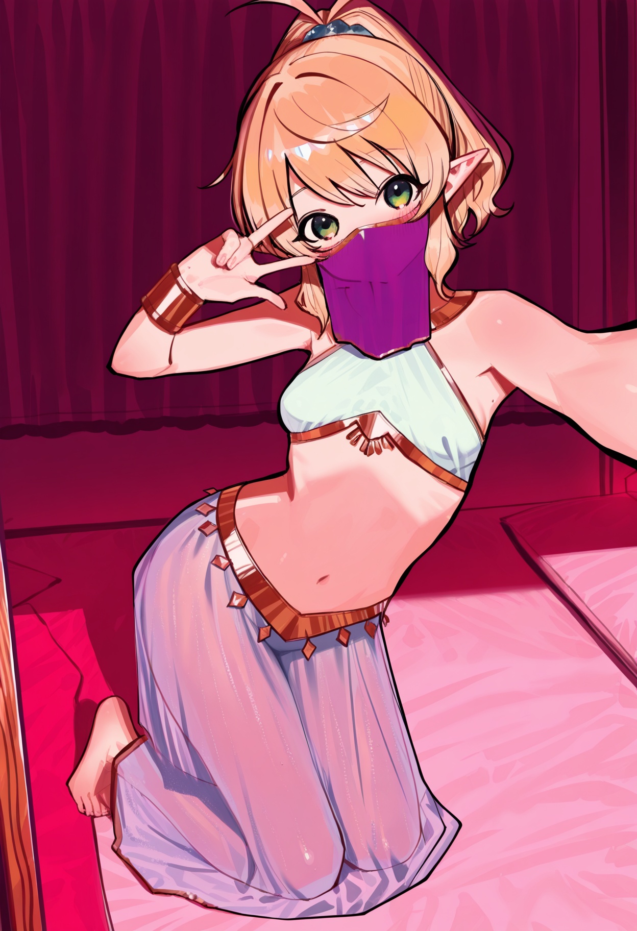 solo,  1girl,  pointed ears on Tensor.Art