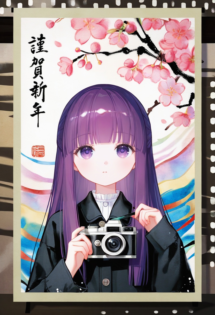fern_(sousou_no_frieren),  purple hair,  purple eyes on Tensor.Art