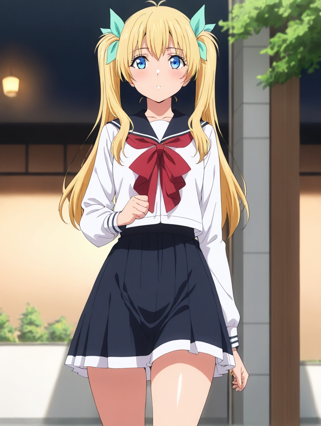 nanase yuzu,  twintails,  red neckbow on Tensor.Art