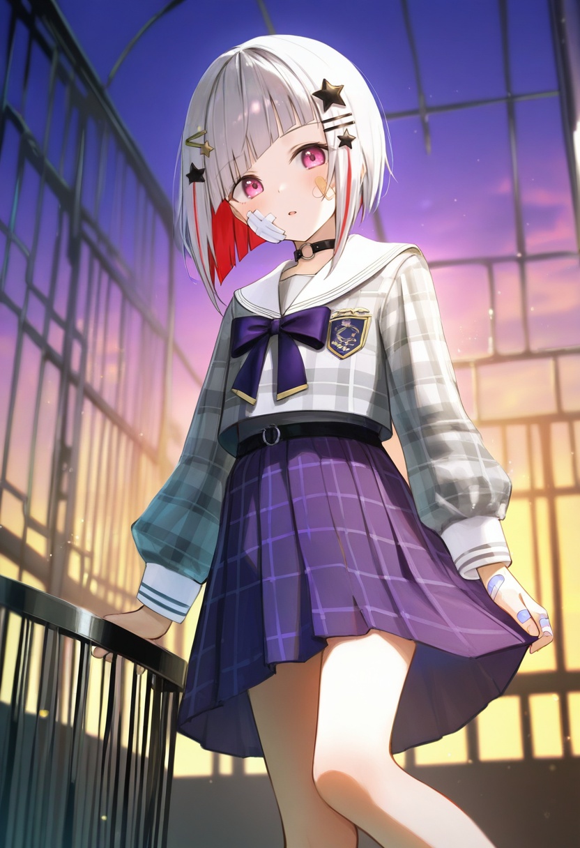 yugiri tsuzuri,  1girl,  bandaid on Tensor.Art