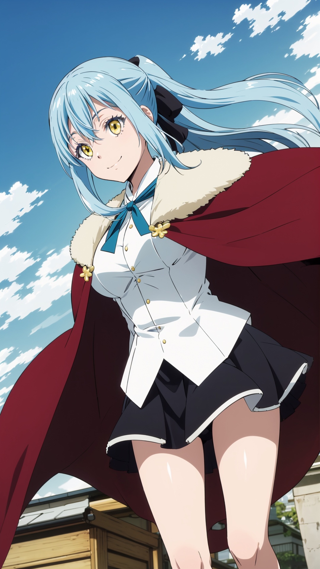 rimuru tempest,  smile,  blue hair on Tensor.Art