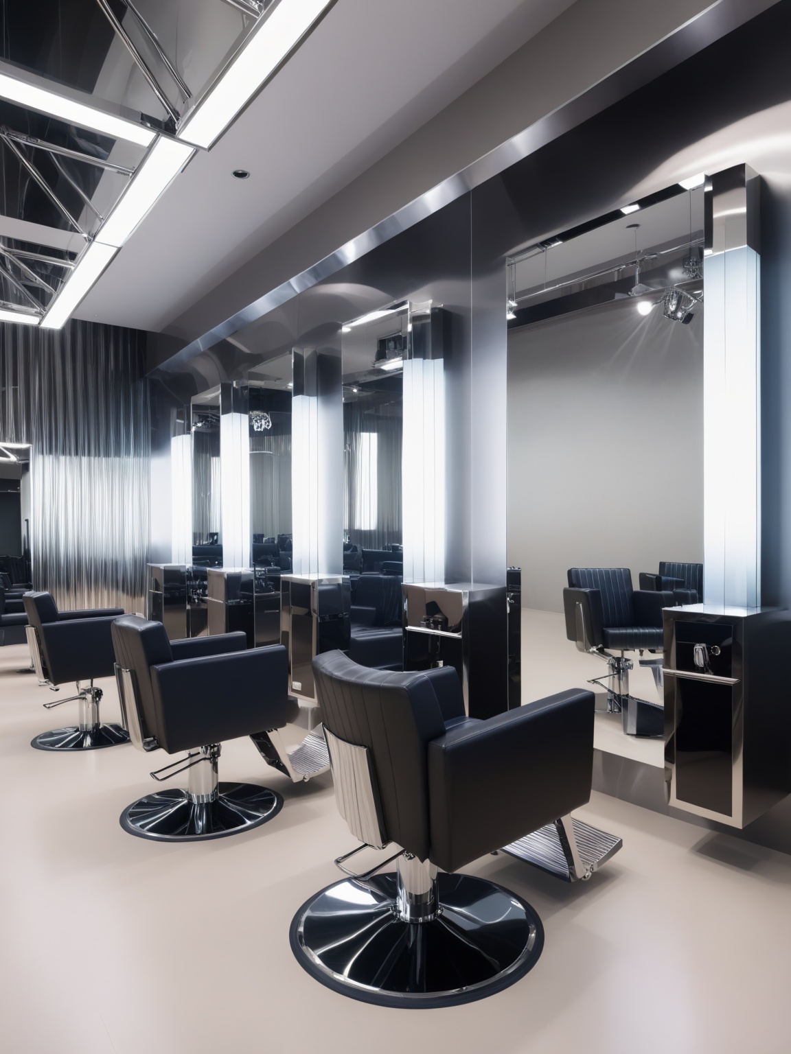 ((Barbershop)),  indoor,  chair on Tensor.Art