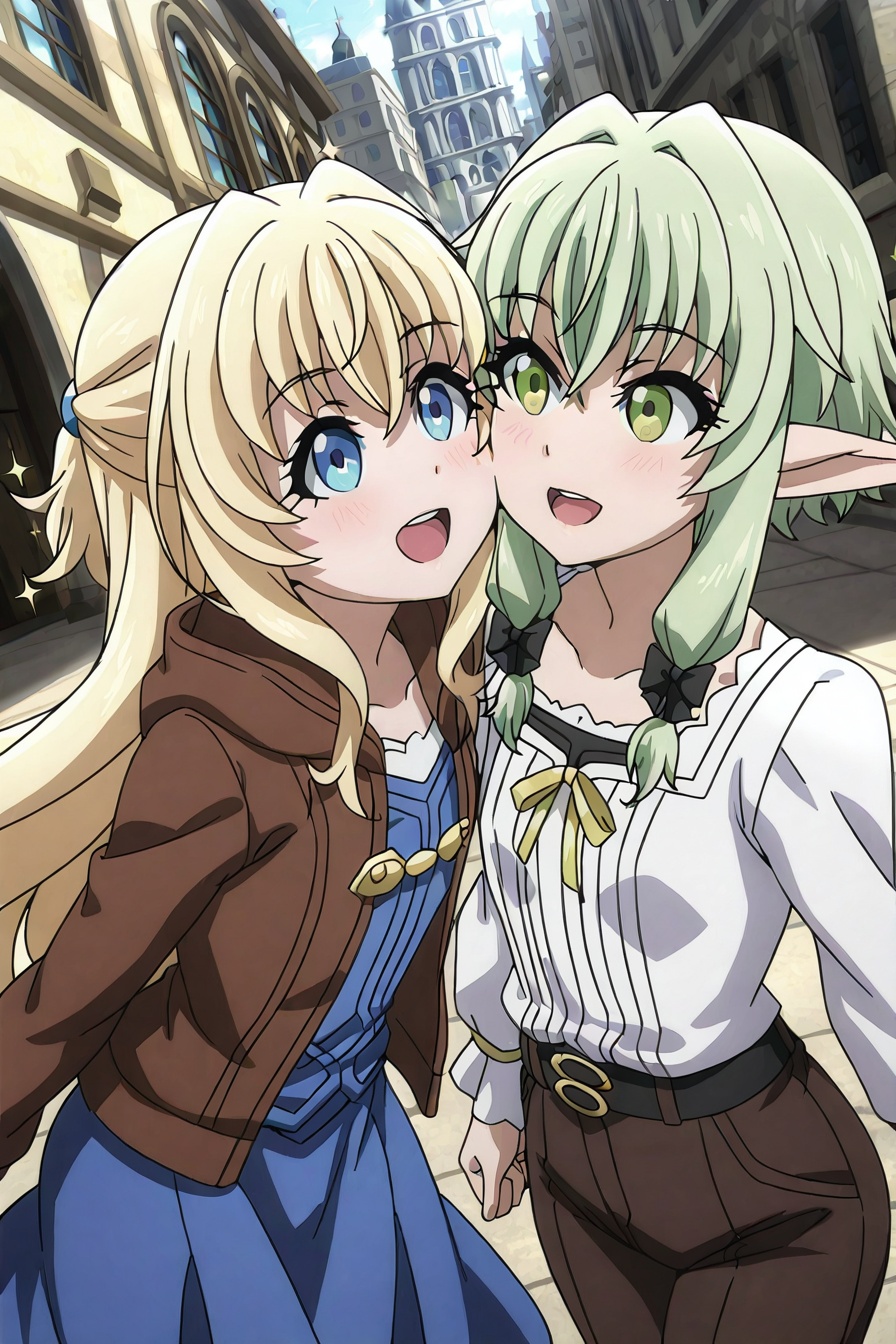 gobsla,  2girls,  erufu on Tensor.Art