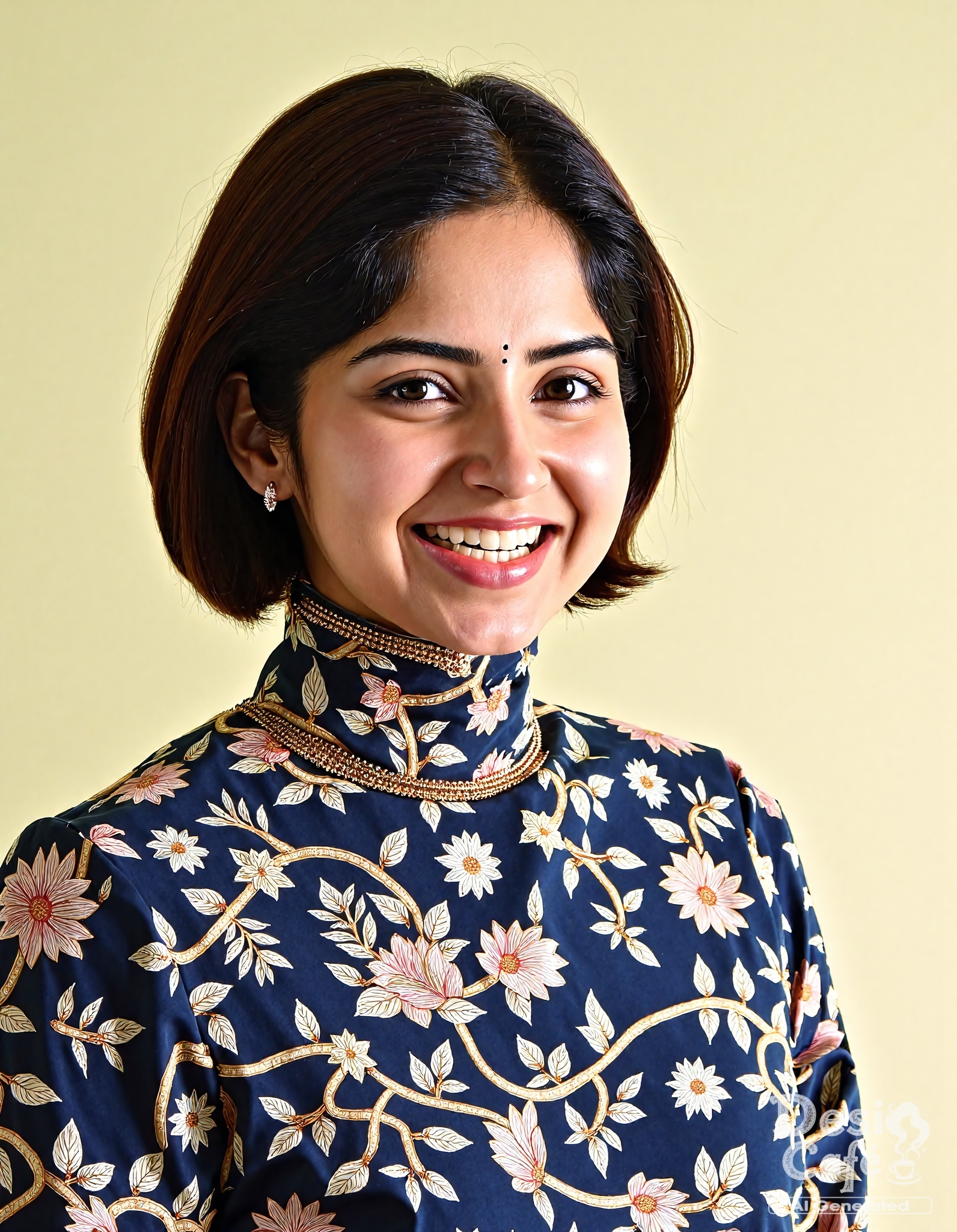 from front photo of Kashmira Pardeshi woman,  hyper realistic photo that is safe for work,  laughing on Tensor.Art
