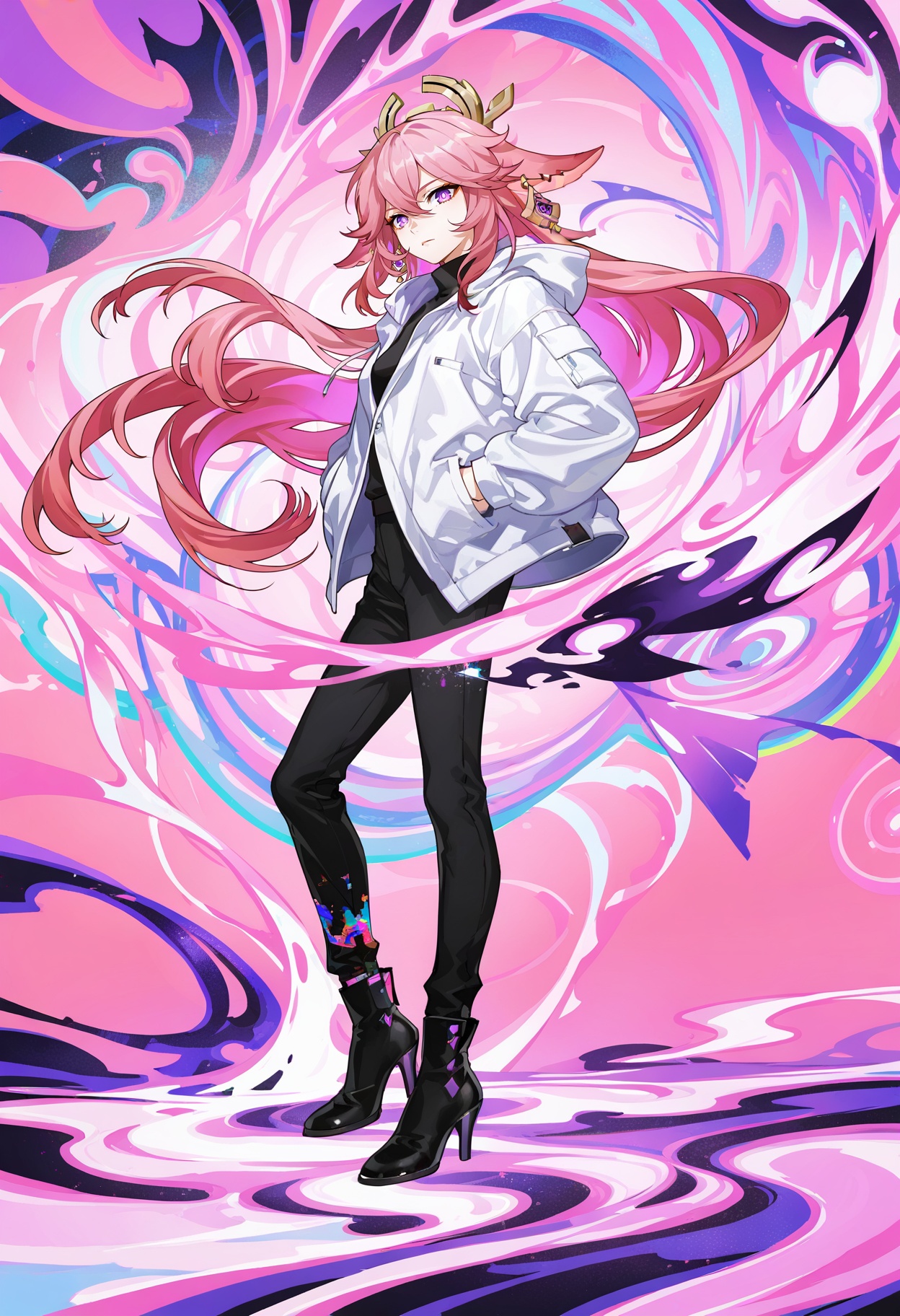 yae miko,  genshin impact,  alternate costume on Tensor.Art