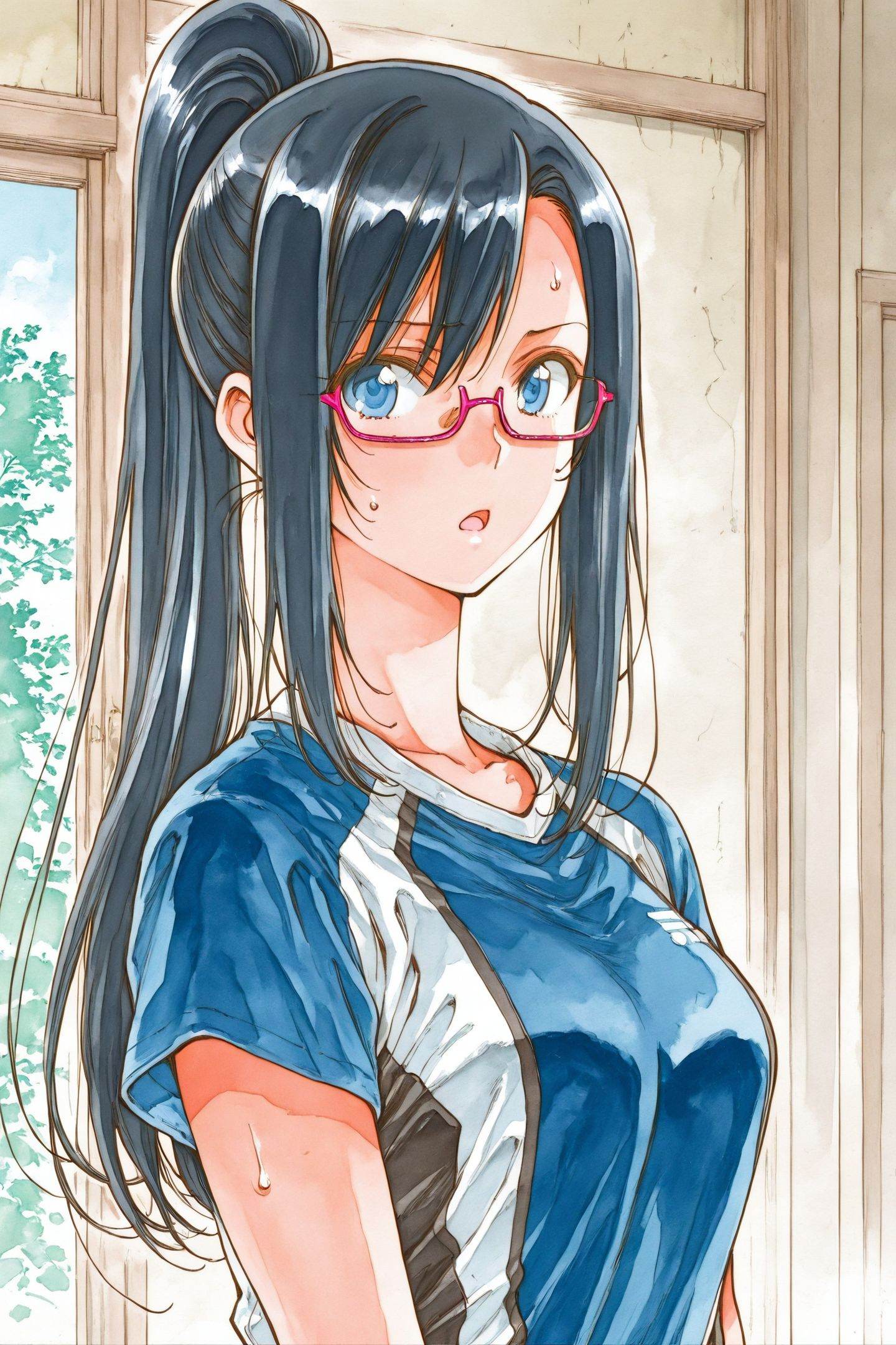 Kohsuke Hamada Style,  traditional media,  Izumi Riko on Tensor.Art