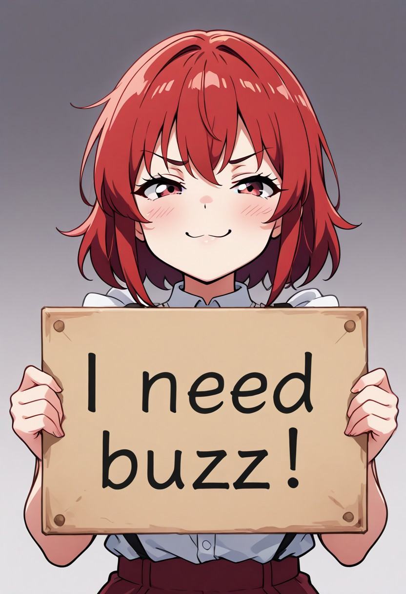 masterpiece,  need_buzz,  holding sign on Tensor.Art