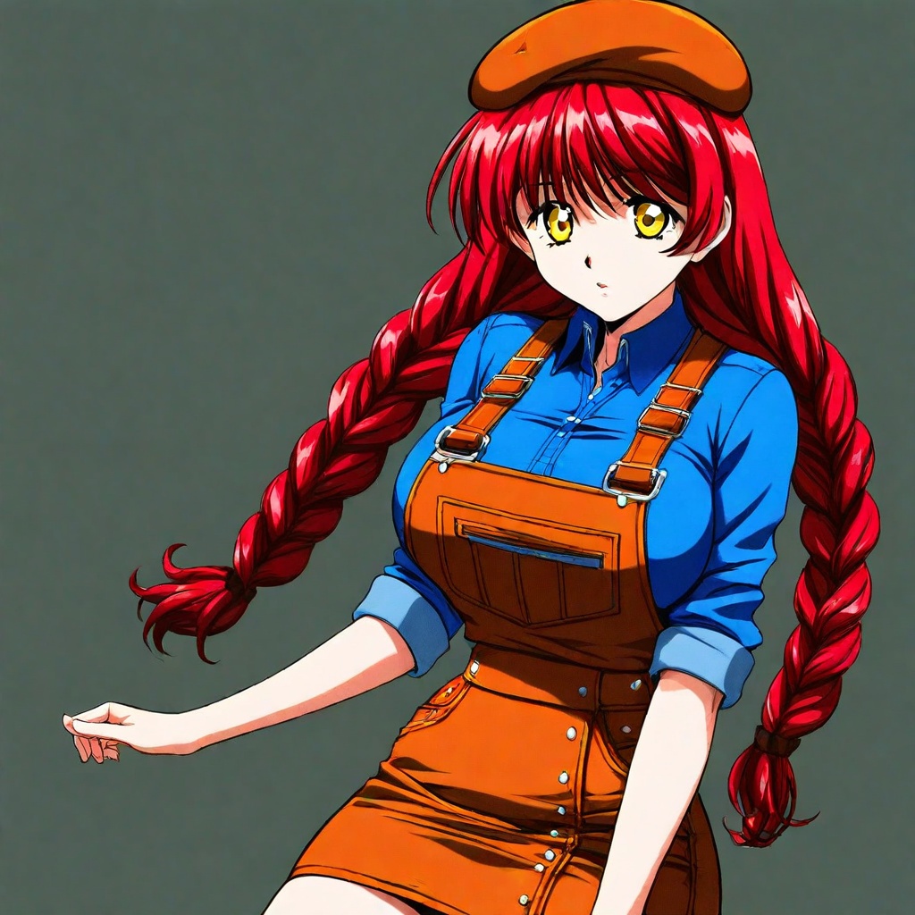 red hair,  long hair,  bangs on Tensor.Art