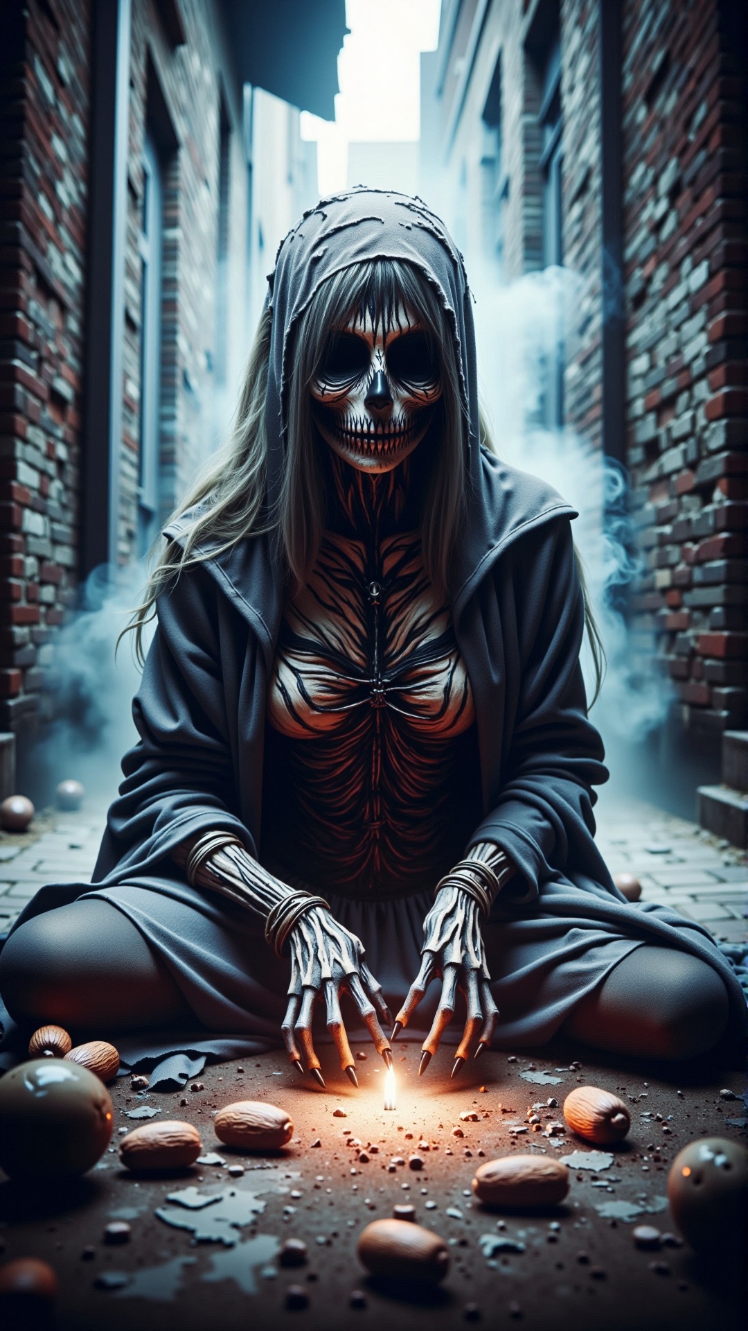 a photorealistic dark horror haunted scary Ultra realistic illustration,  cyberpunk,  sci-fi on Tensor.Art