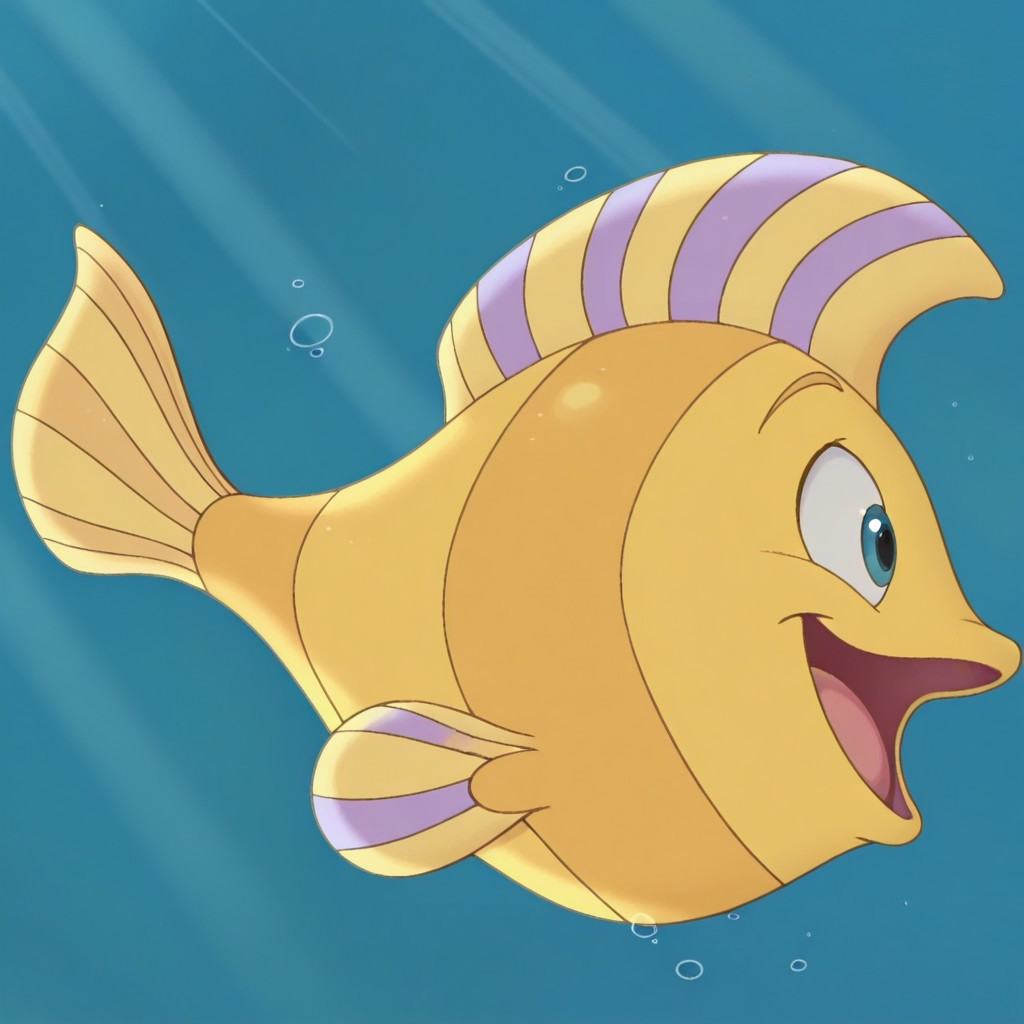 no humans,  underwater,  ((one fish on Tensor.Art