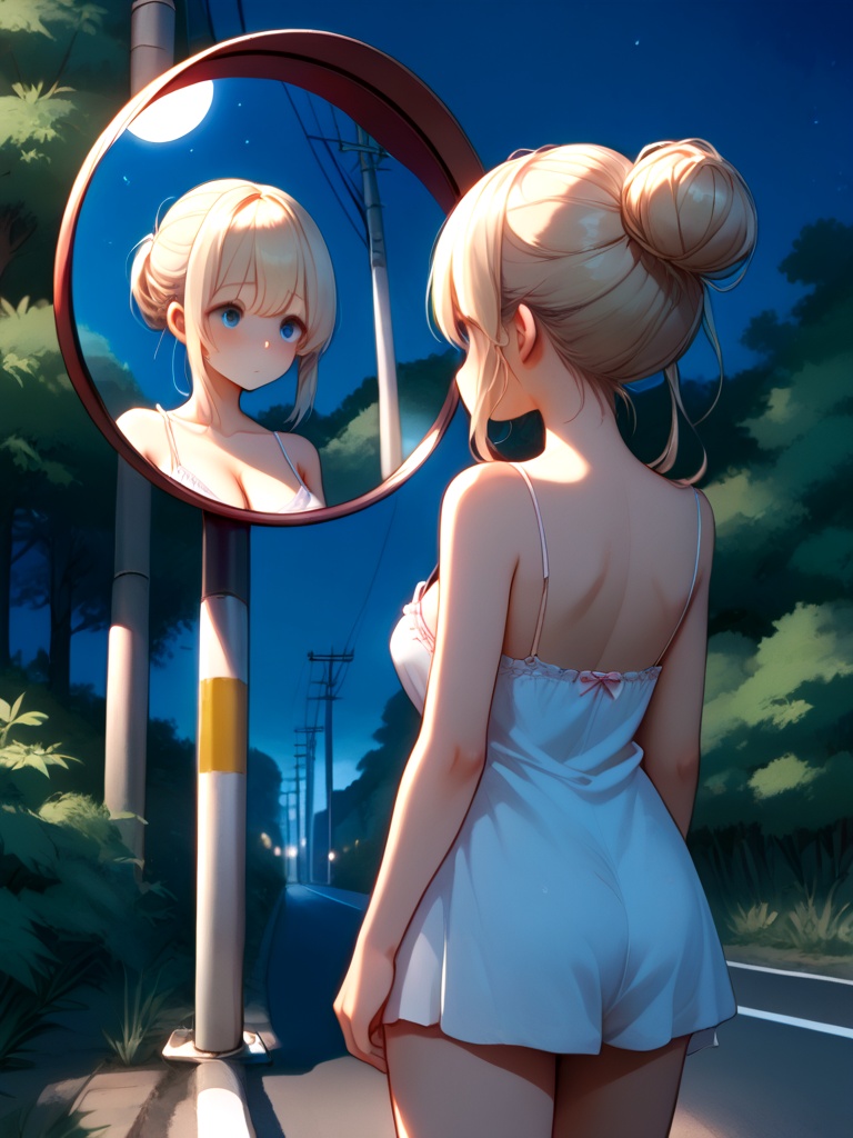 score_9,  source_anime,  convex mirror on utility pole on Tensor.Art