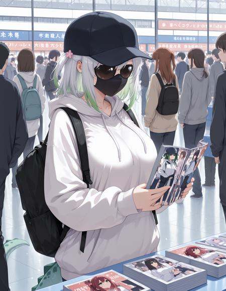 celebrityUnderDisguise,  convention,  looking at manga on Tensor.Art