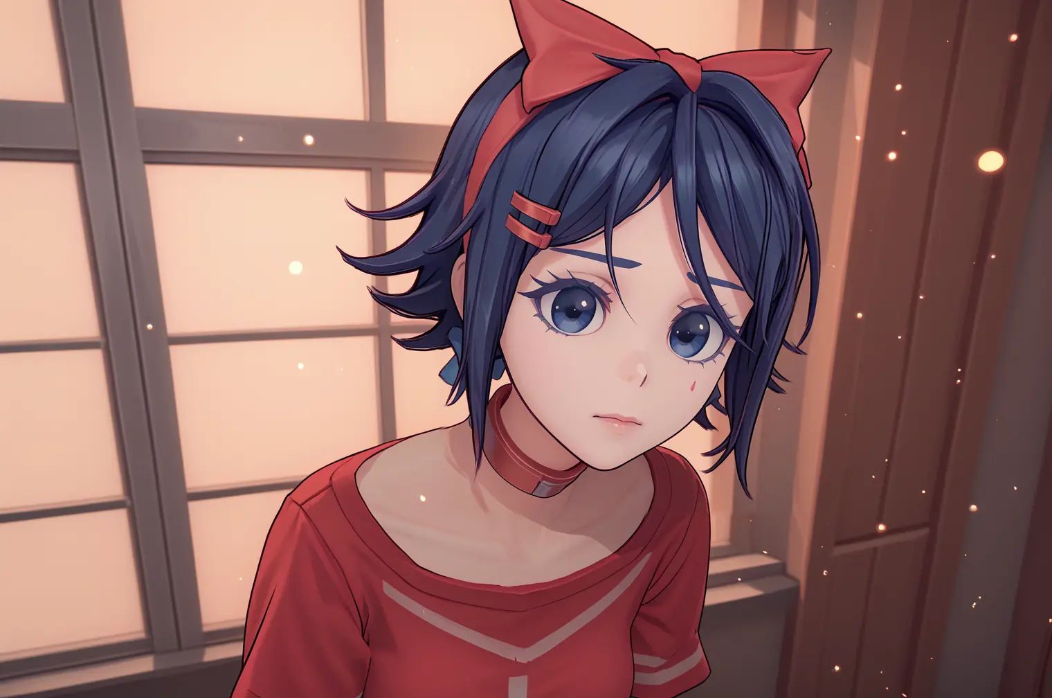 ShortHairMita,  hair bow,  short hair on Tensor.Art