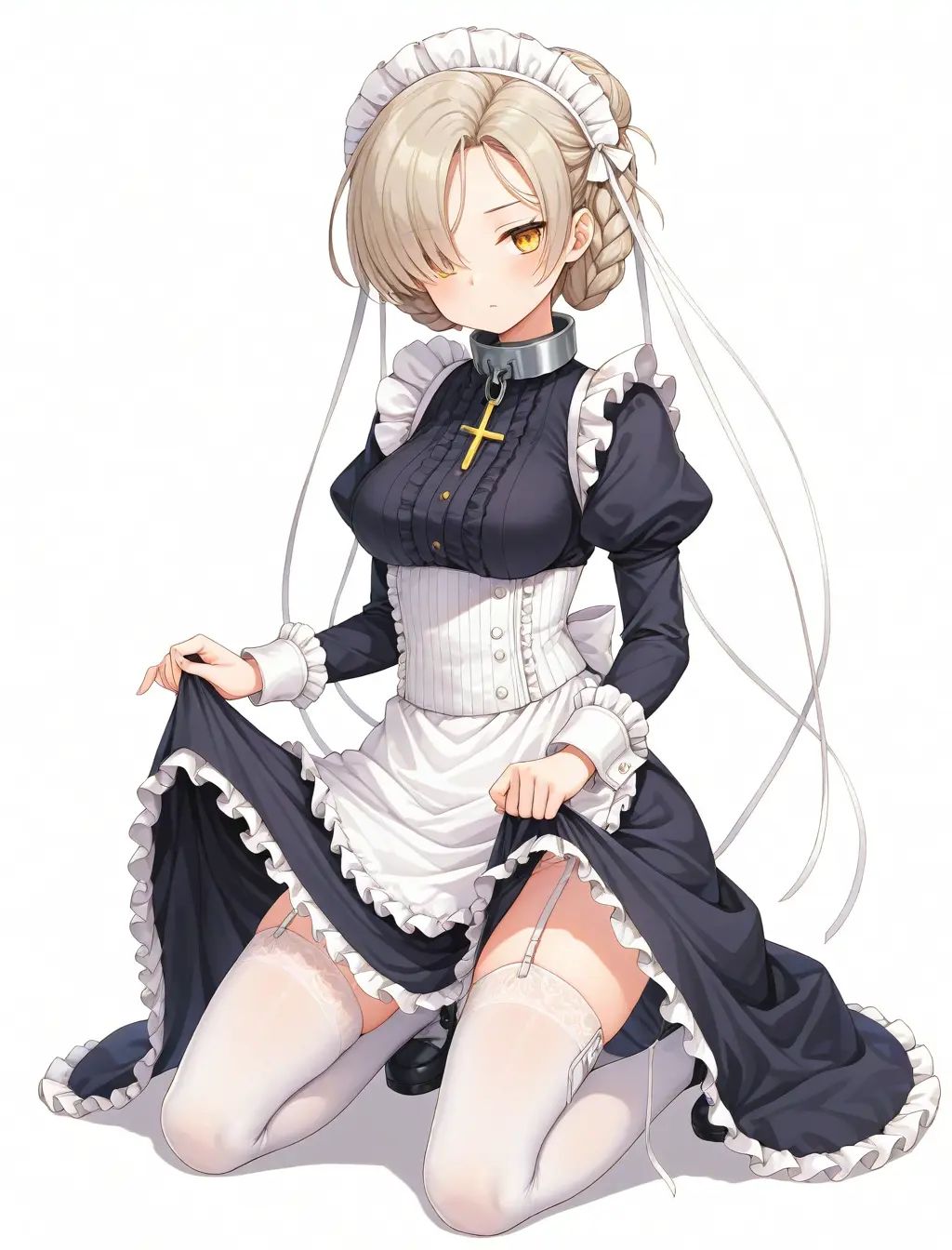 1girl,  sheffield \(azur lane\),  maid on Tensor.Art