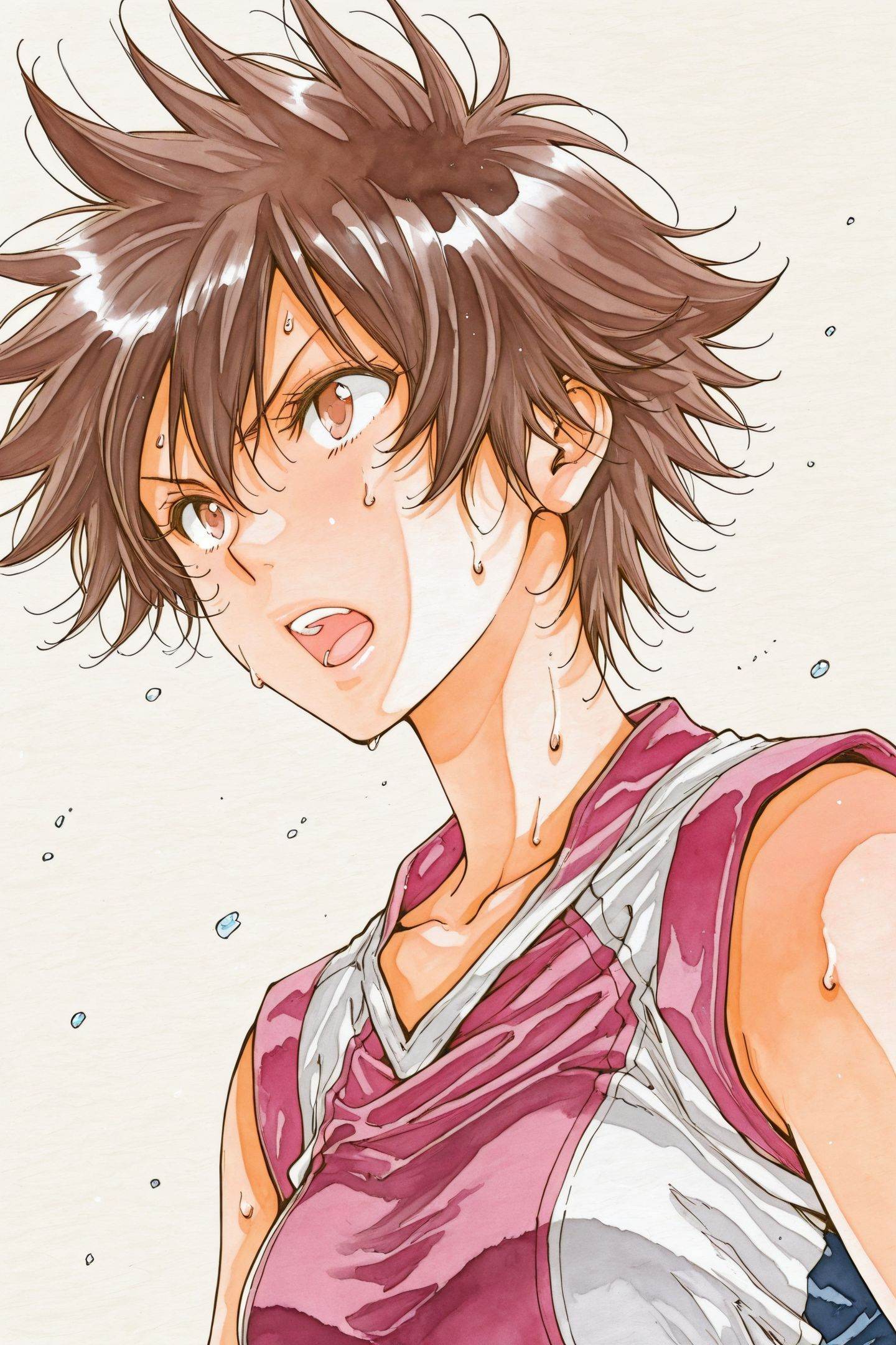Kohsuke Hamada Style,  traditional media,  Nagisa Aragaki on Tensor.Art