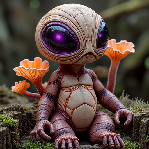 rock,  resembling an old,  suction-cup-like appendages on its rear feet on Tensor.Art