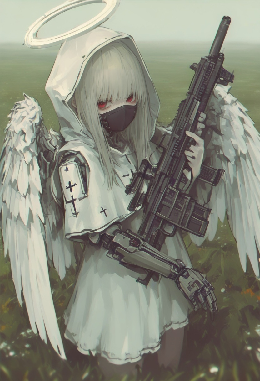 1girl,  wings,  halo on Tensor.Art