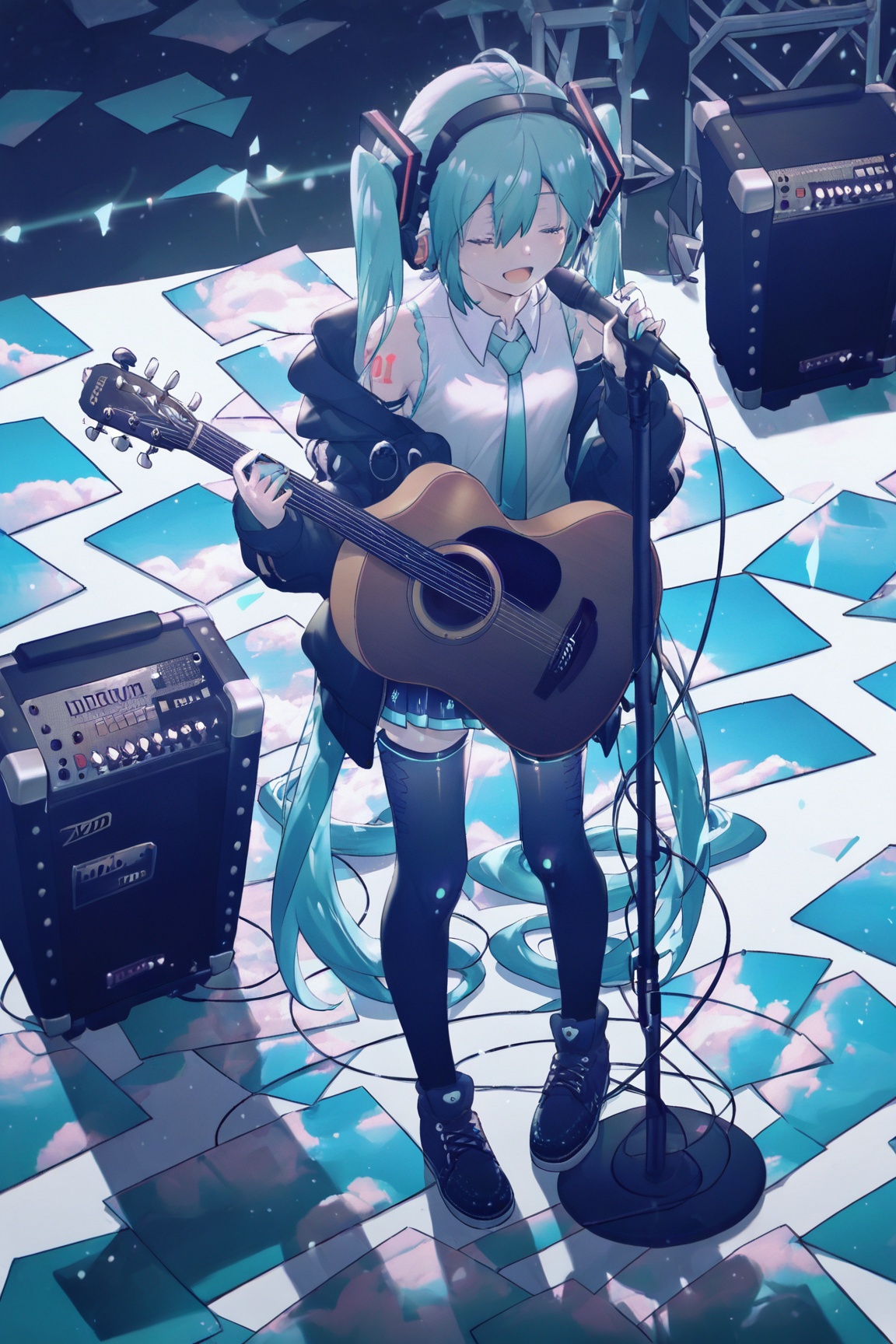 konya karasue,  1girl,  hatsune miku on Tensor.Art