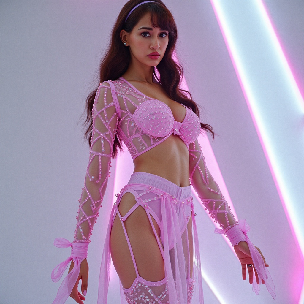 DishaPataniFlux,  Young beautiful woman,  wearing futuristic outfit on Tensor.Art