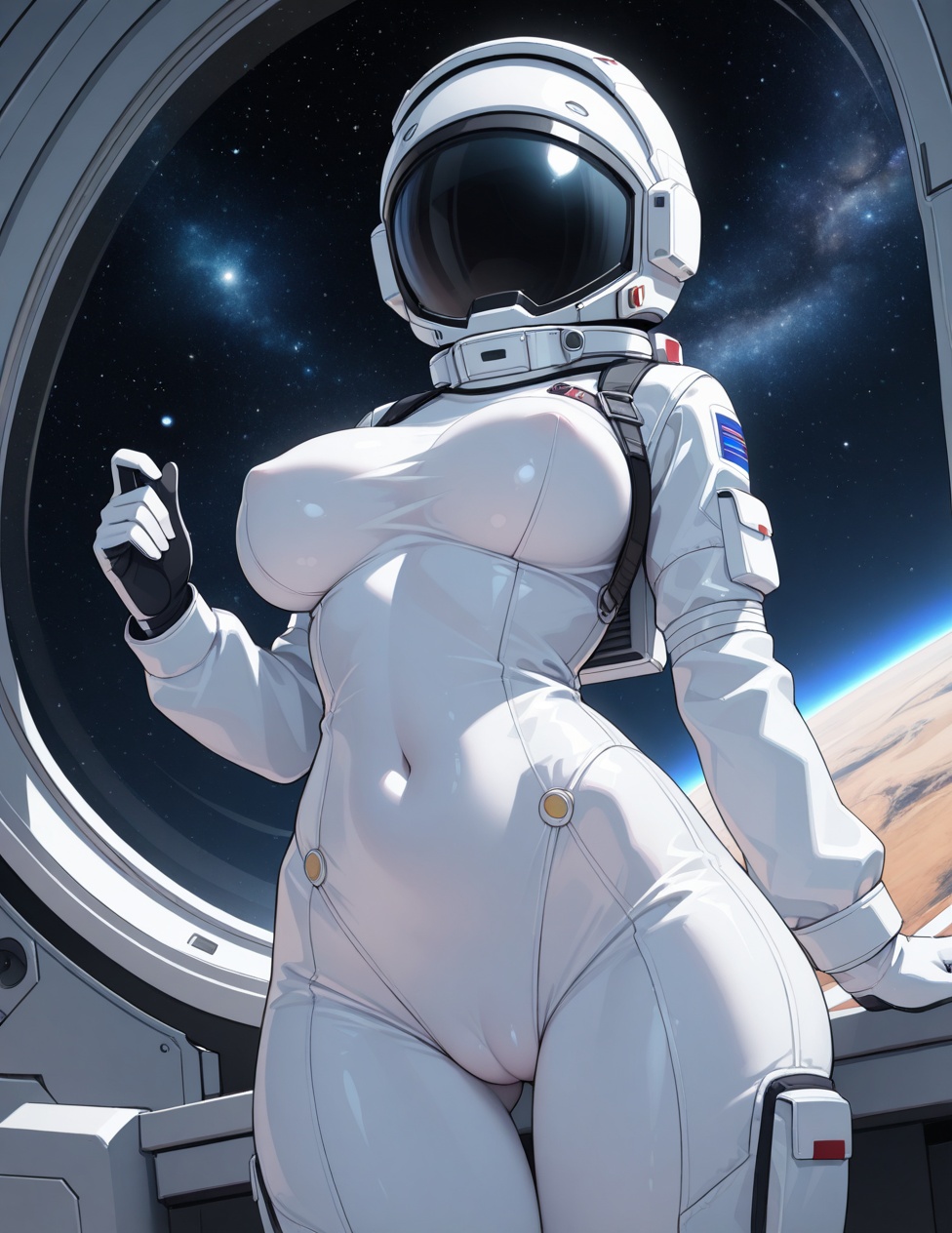 (detailed texture lighting,  detailed surface lighting) BREAK floating in space,  stars on Tensor.Art