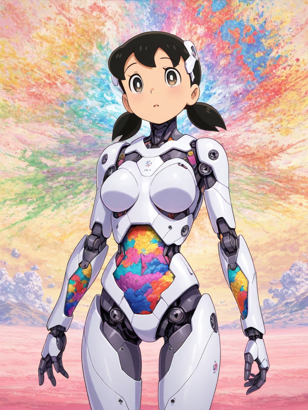 minamoto shizuka,  low twintails,  cowboy shot on Tensor.Art