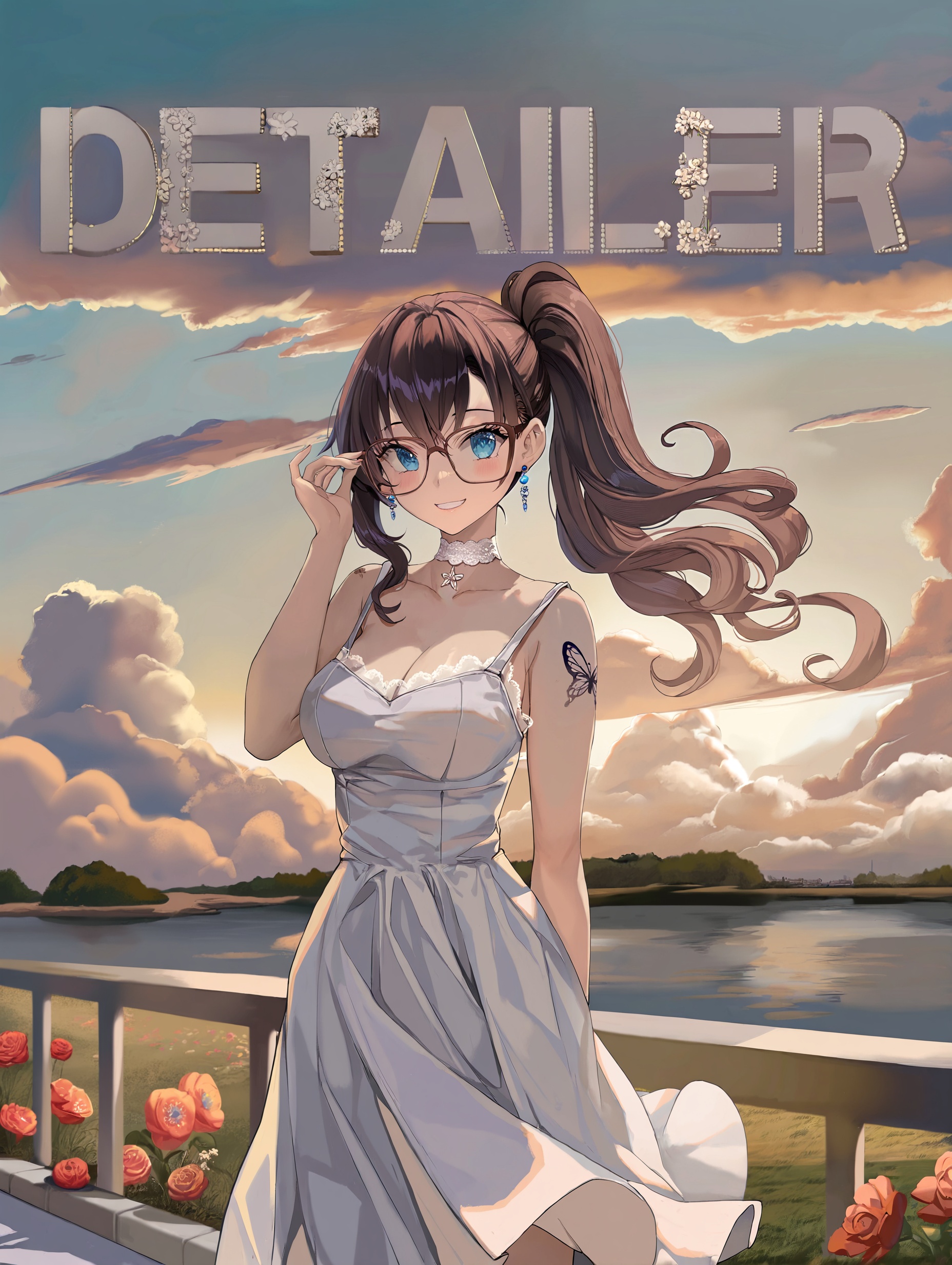 1girl,  side ponytail,  blue eyes on Tensor.Art