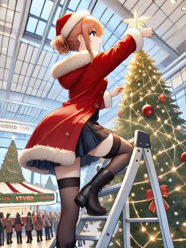 masterpiece,  best quality,  christmas tree with festive lights on Tensor.Art