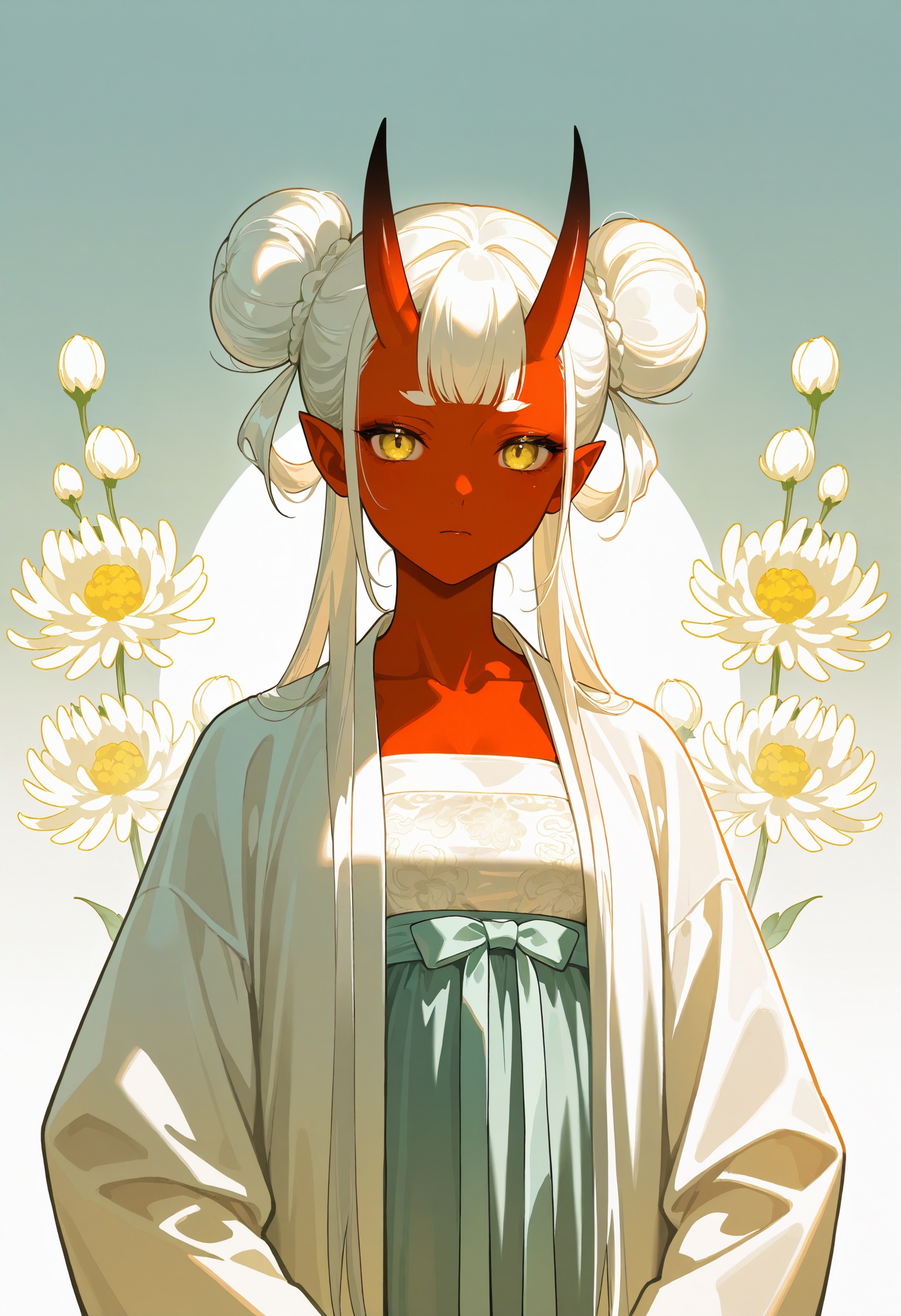 1girl,  oni,  colored skin on Tensor.Art