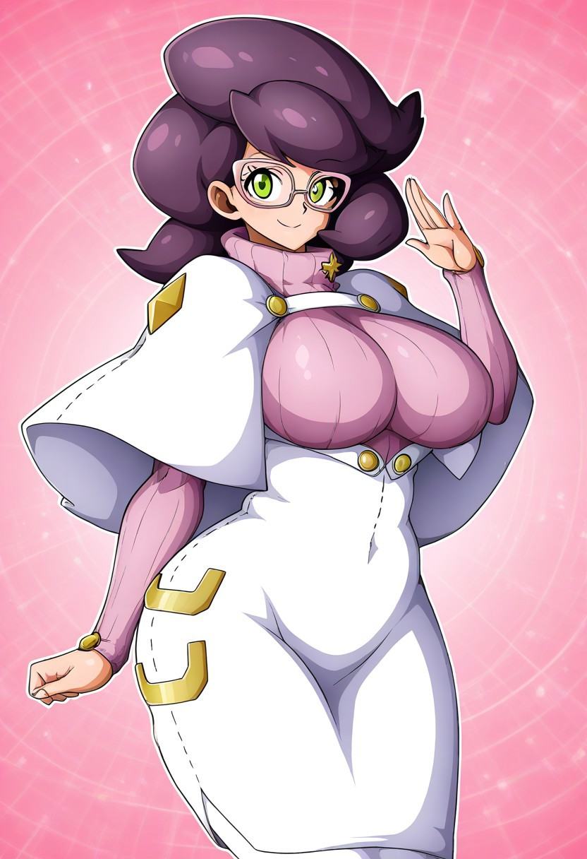 zzWicke,  green eyes,  pink-framed eyewear on Tensor.Art