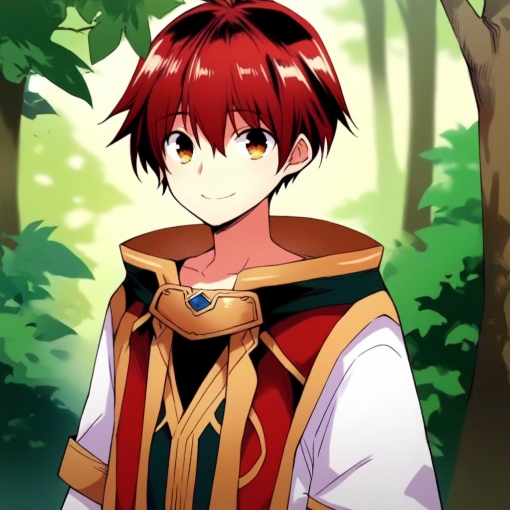 1boy,  solo,  forest on Tensor.Art