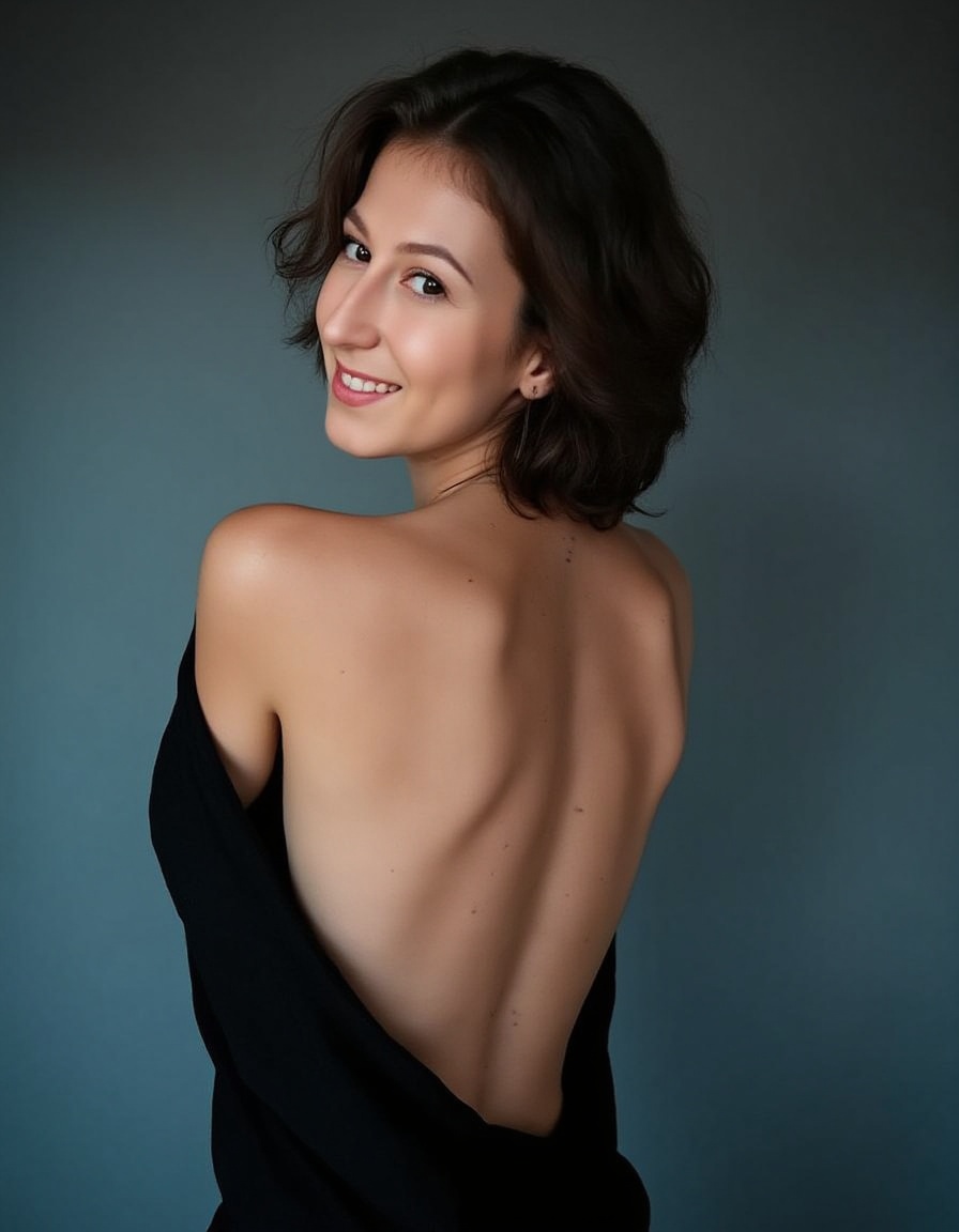 A woman with wavy,  dark brown hair,  light-medium skin tone on Tensor.Art