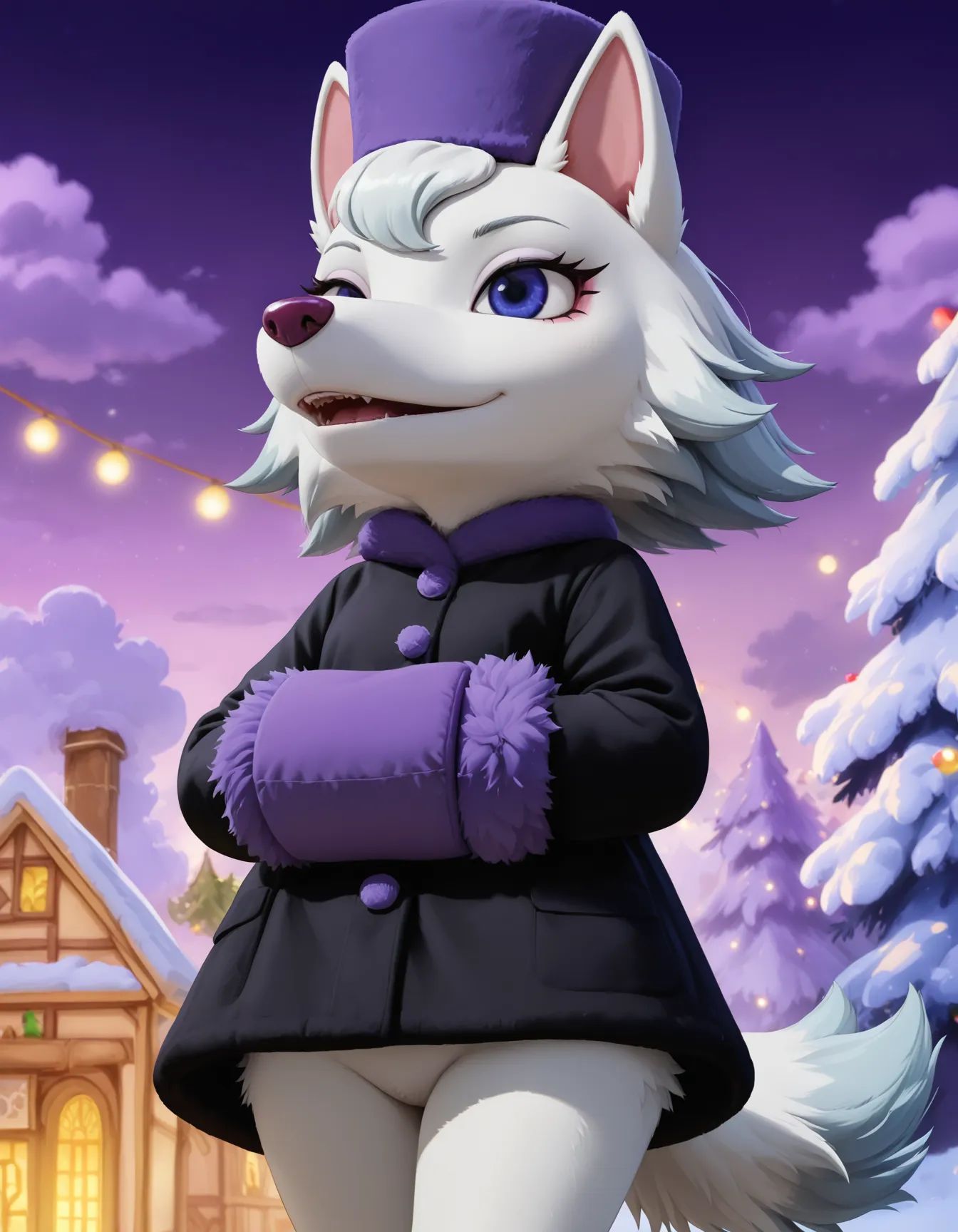 whitneyc,  wolf,  white fur on Tensor.Art